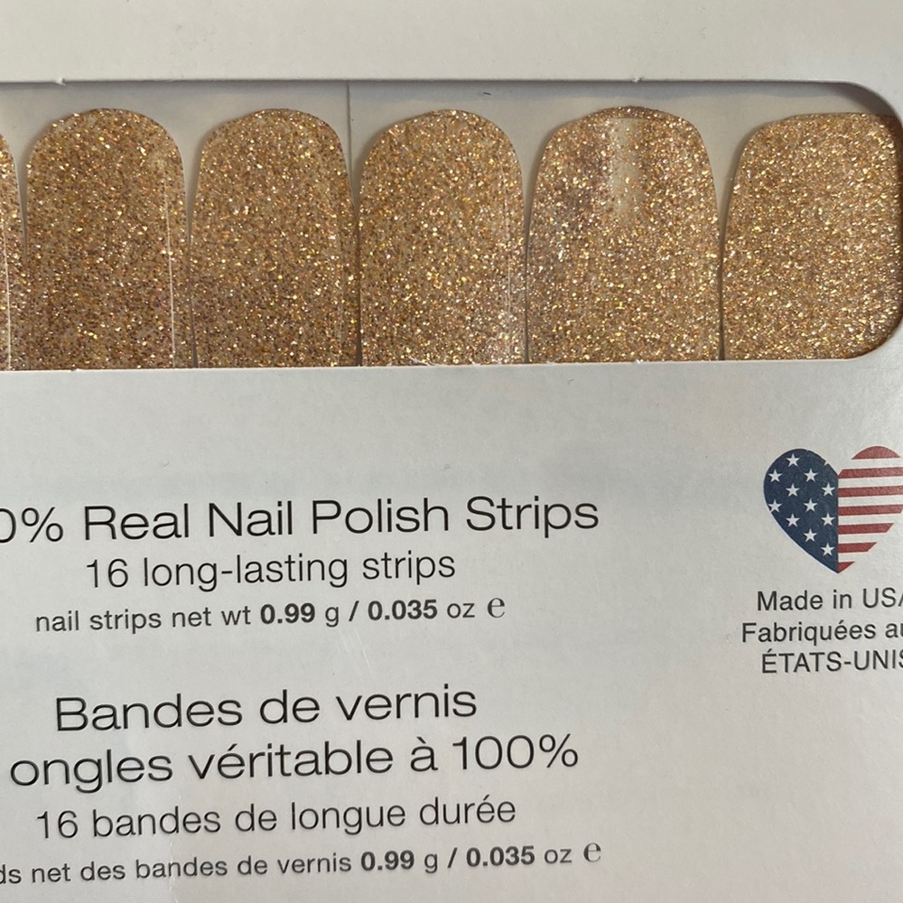 Color street glitter tan nail set